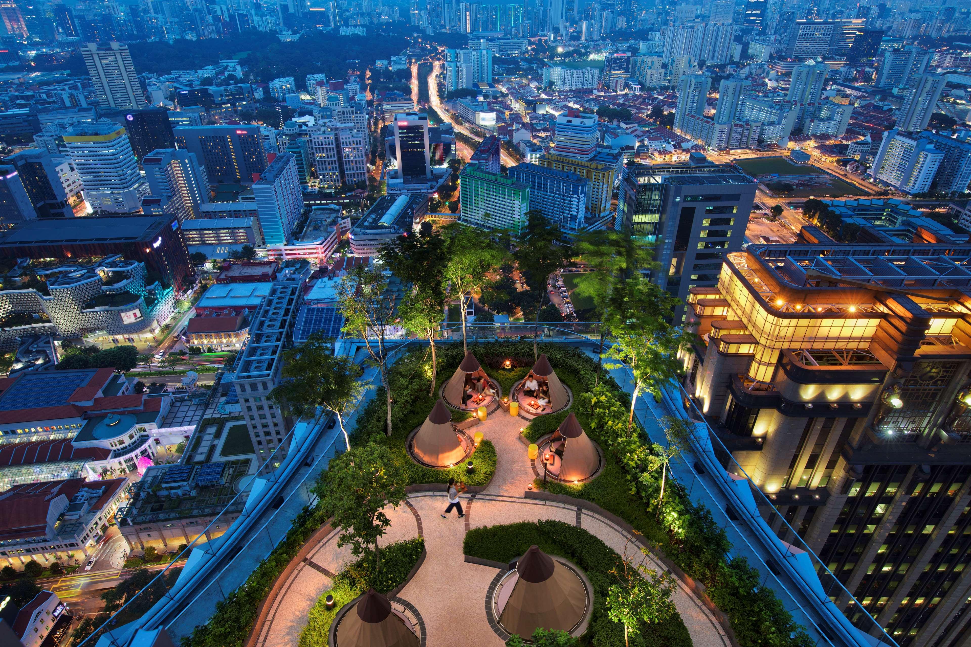 Andaz Singapore, By Hyatt المظهر الخارجي الصورة The park at night